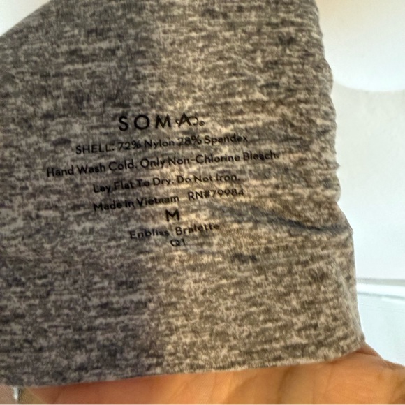 Soma Heather Gray Sports Enbliss Bralette Medium - Picture 3 of 3